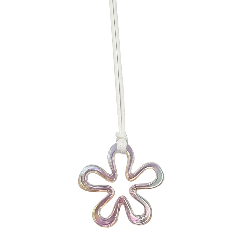 Vòng Cổ Choker Bằng Nhựa Mặt Hoa Rỗng Tối Giản Cho Nữ