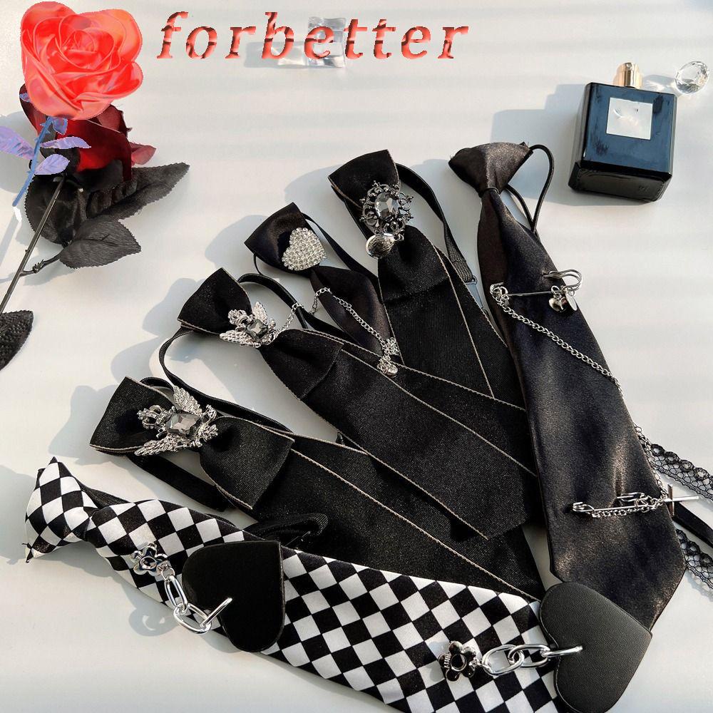 FORBETTER Cà Vạt Nơ Đồng Phục Hình Đôi Cánh Đính Đá Phong Cách Anh Quốc Có Thể Điều Chỉnh Cho Nữ