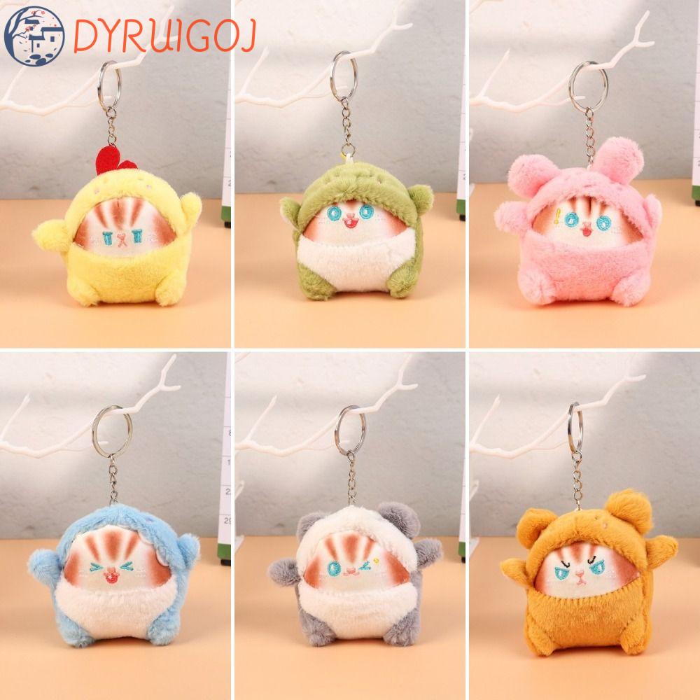 DYRUIDOJ Móc Khóa Hình Mèo Nhồi Bông Bằng Cotton PP Trang Trí Ba Lô