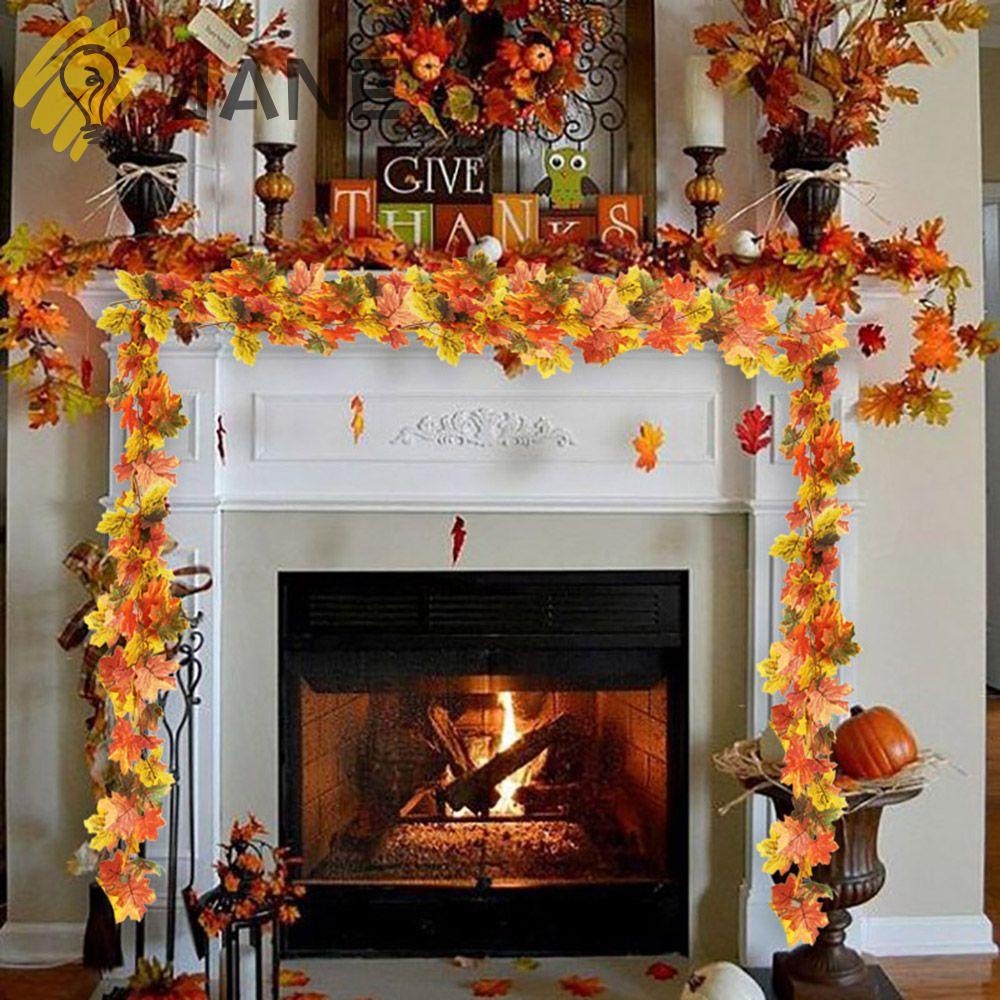 JANE Cành Lá Phong Nhân Tạo Trang Trí Halloween