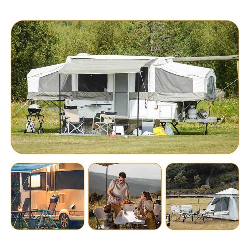 1 Bộ Cọc Cắm Lều 5 Khớp Nối Gọn Nhẹ Cho Hoạt Động Ngoài Trời