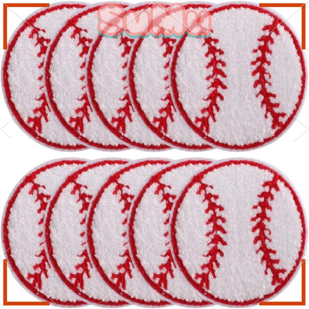SUMU Set 10 Miếng Dán Ủi Quần Áo Hình Quả Bóng Chày