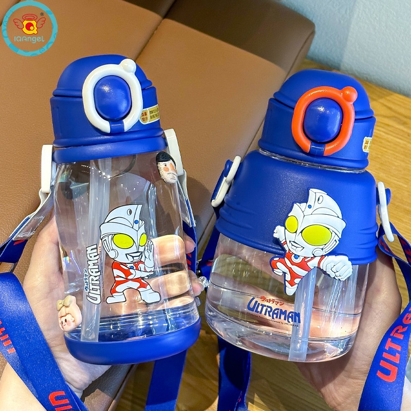 Bình Nước Bằng Nhựa Chịu Nhiệt Cao Có Ống Hút Tiện Dụng Cho Bé Mẫu Giáo