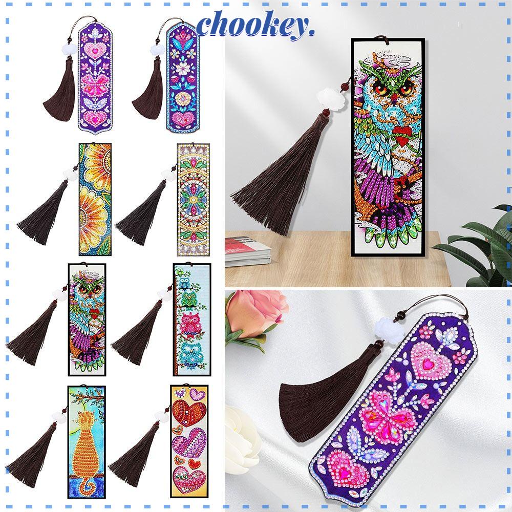 CHOOKEY Thẻ Đánh Dấu Sách Thêu Thủ Công Hình Dạng Đặc Biệt