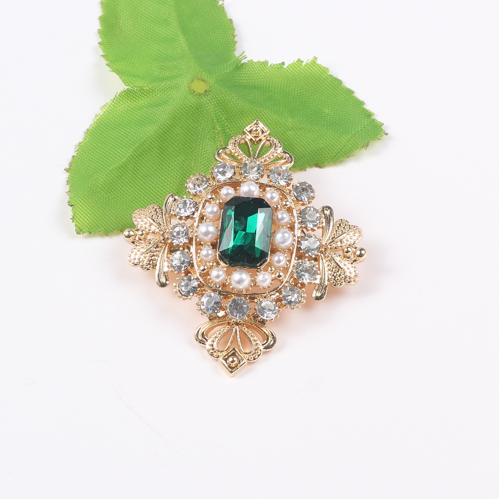 Ghim Cài Áo Hình Cung Điện Baroque Đính Ngọc Trai Thời Trang