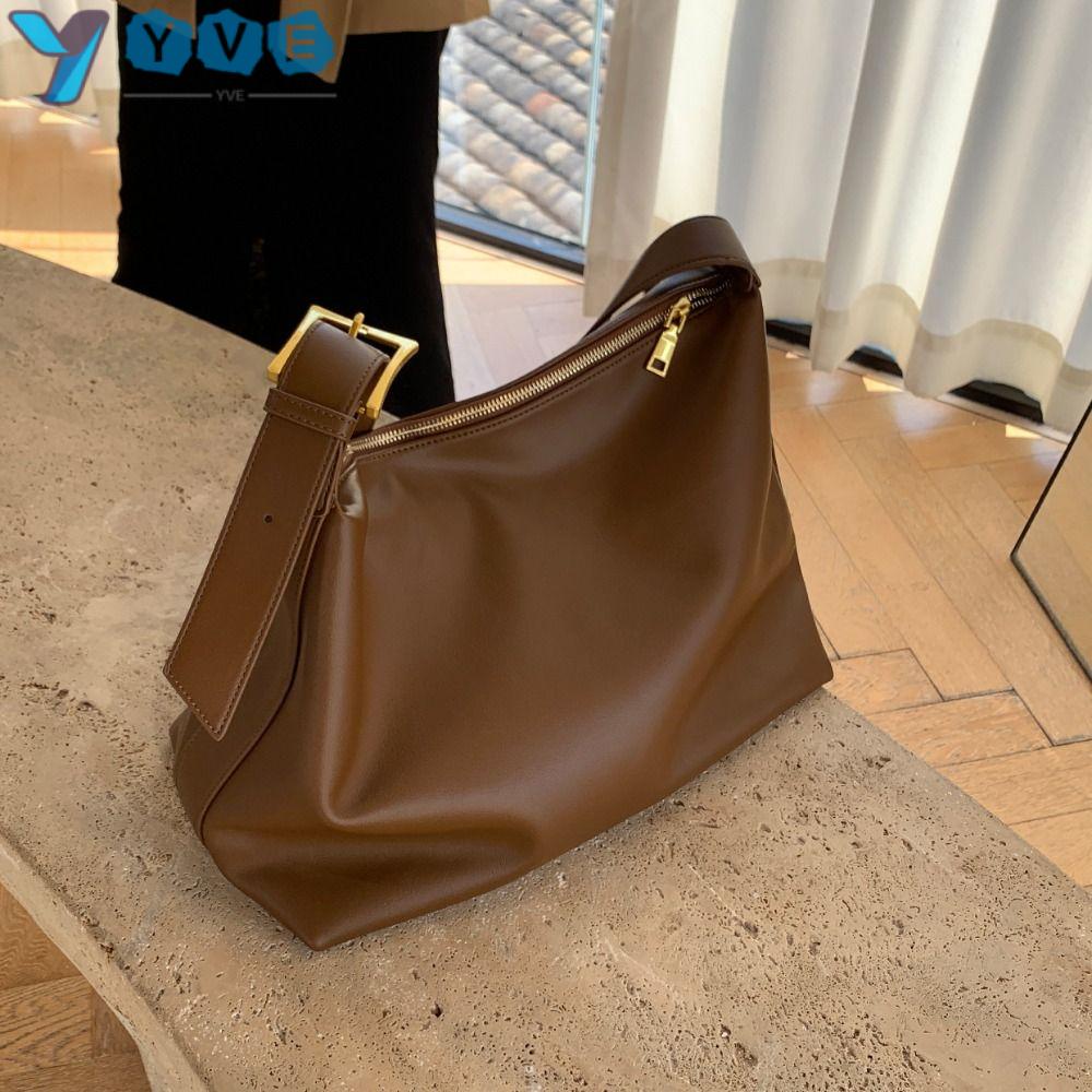 YVE Túi Xách Da Mềm Cỡ Lớn Màu Trơn Thời Trang Cho Nữ