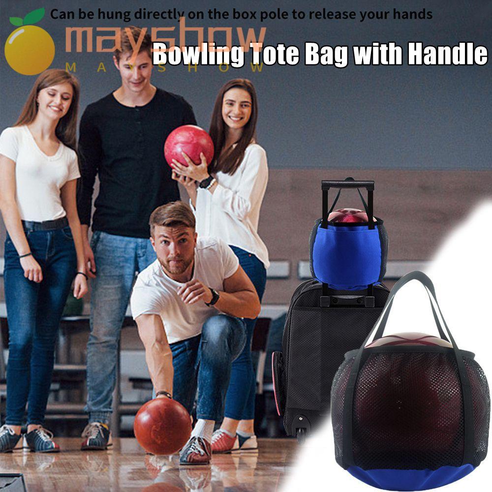 MAYSHOW Giá Đỡ Bóng Bowling Bằng Vải Oxford Bền Bỉ Thiết Kế Tay Cầm Chống Mài Mòn Hỗ Trợ Luyện Tập Thể Thao
