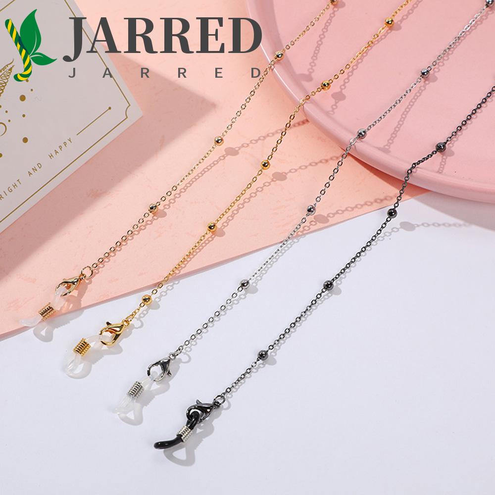 JARRED Dây Đeo Mắt Kính Chống Thất Lạc Dạng Chuỗi Hạt Kim Loại Dành Cho Nữ