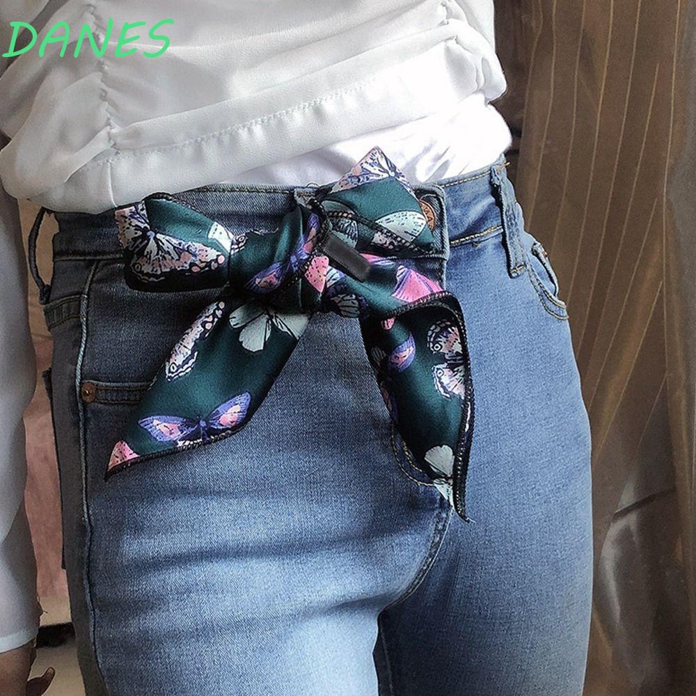 DANES Khăn Choàng Cổ Hình Vuông Cỡ Nhỏ Vải Lụa In Hoa Kiểu Pháp Thiết Kế Đơn Giản Dễ Phối Đồ Cho Nữ