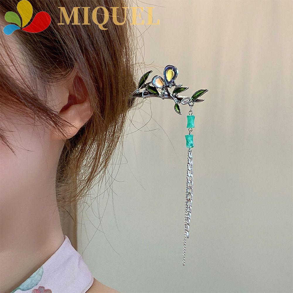 MIQUEL Trâm Cài Tóc Hình Lá Tua Rua Phong Cách Trung Hoa Cổ Điển Cho Bé Gái