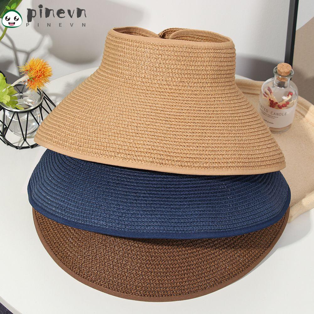 PINEVN Mũ Cói Rộng Vành Chống Tia UV Có Thể Gấp Gọn Tiện Dụng