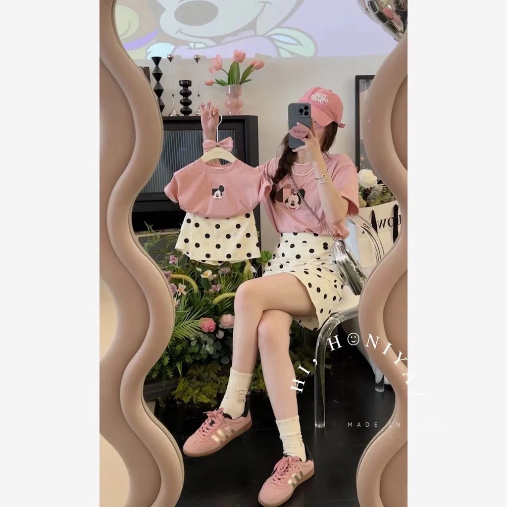 Phù Hợp set Áo Thun Tay Ngắn Và Chân Váy Thời Trang Mùa Hè 2023 Cho Bé Gái 9-34kg