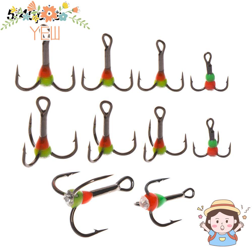 YEW Bộ 5 / 40 Móc Câu Cá Bằng Thép Carbon Cao Cấp Chuyên Dùng