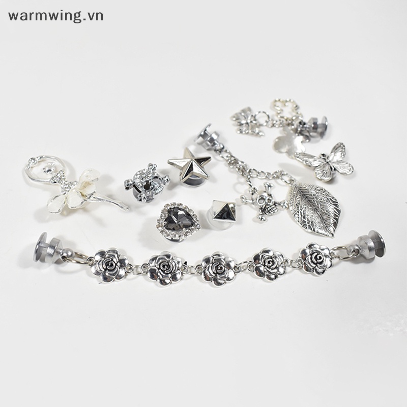 1 Set Phụ Kiện Trang Trí Giày Hình Croc Có Thể Tháo Rời DIY