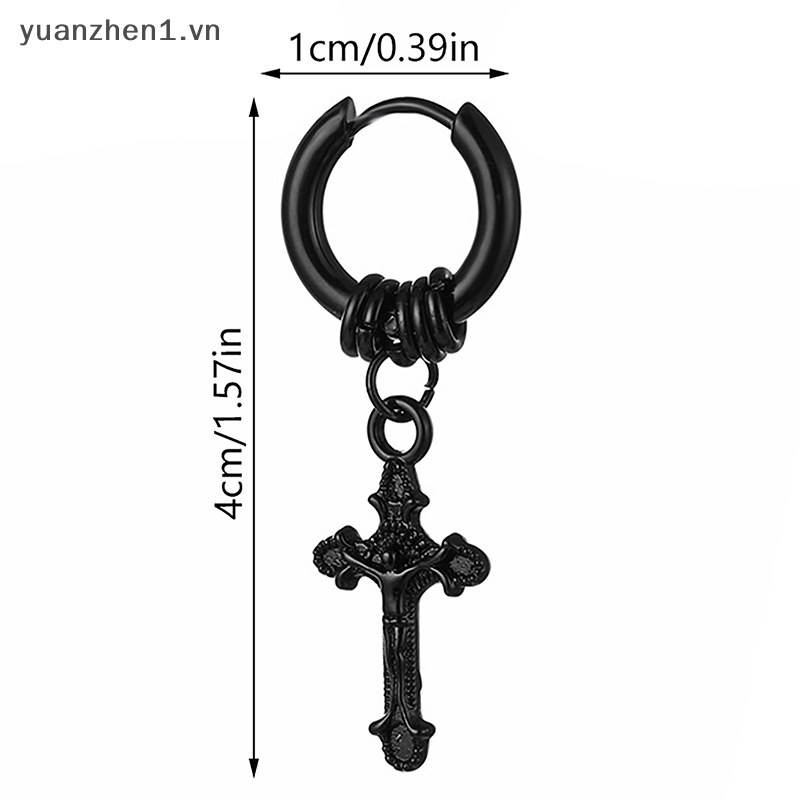 1 Khuyên Tai Tròn Bằng Thép Không Gỉ Thời Trang Cá Tính