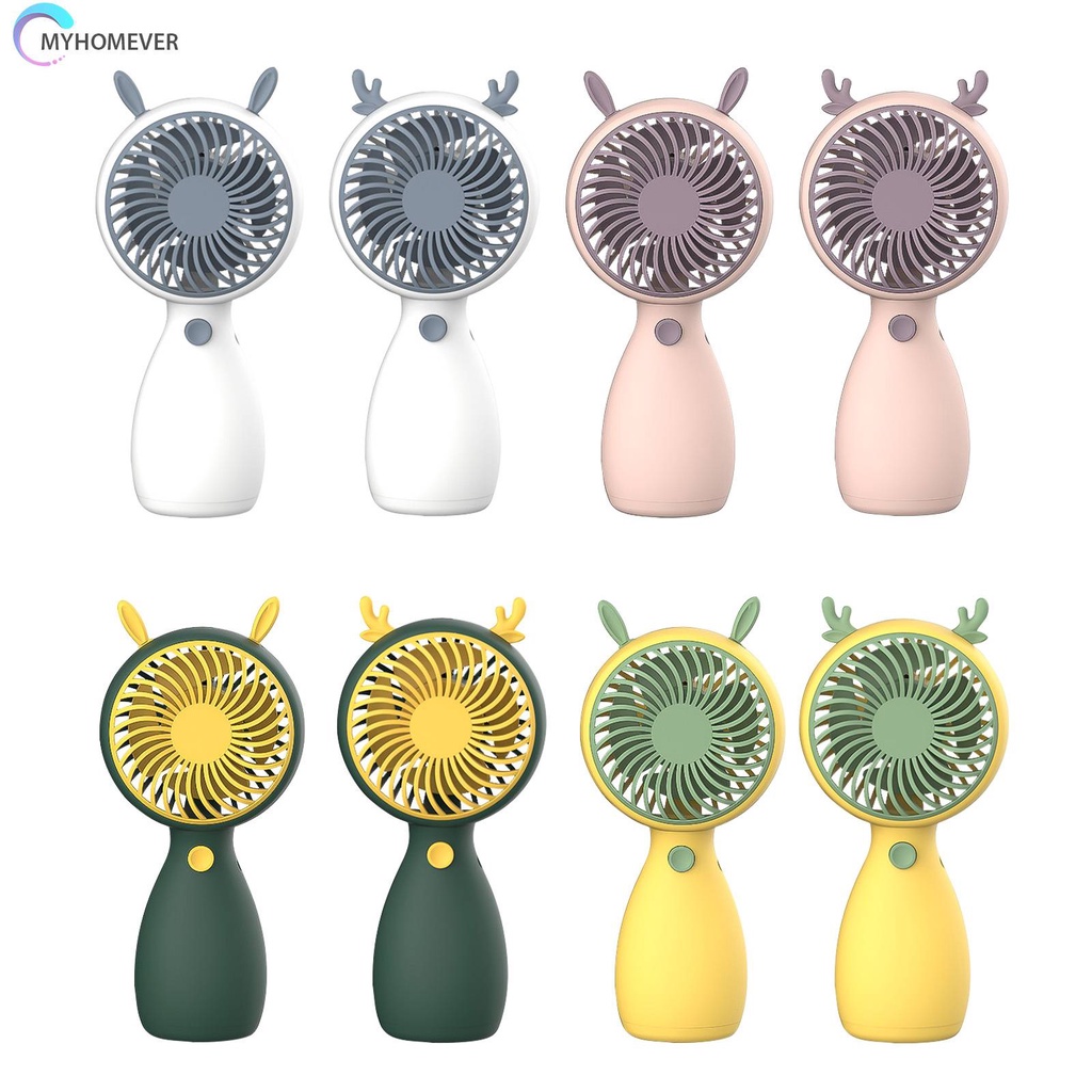 Quạt Làm Mát Mini Cầm Tay Họa Tiết Hoạt Hình Có Cổng Sạc USB Cho Văn Phòng /