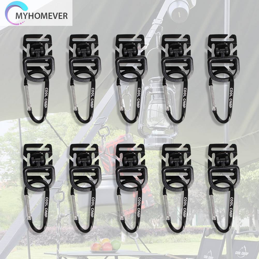 Set 10 / 10 Móc Treo Quần Áo Dùng Đi Cắm Trại Tiện Dụng