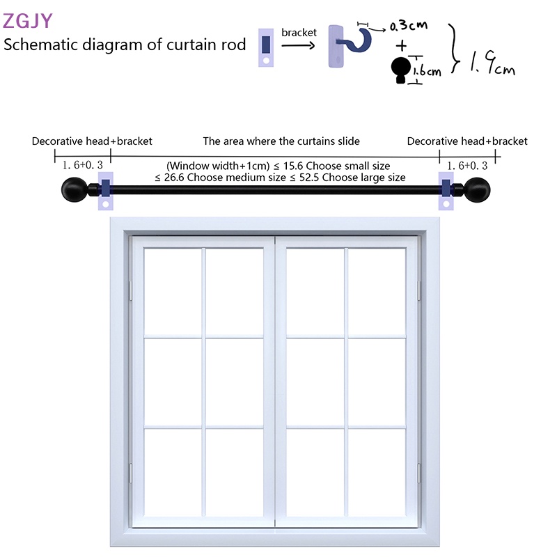 1 Bộ Rèm cửa sổ 1: 12 Bằng Kim Loại Có Móc Treo Trang Trí Nhà Búp Bê Mới
