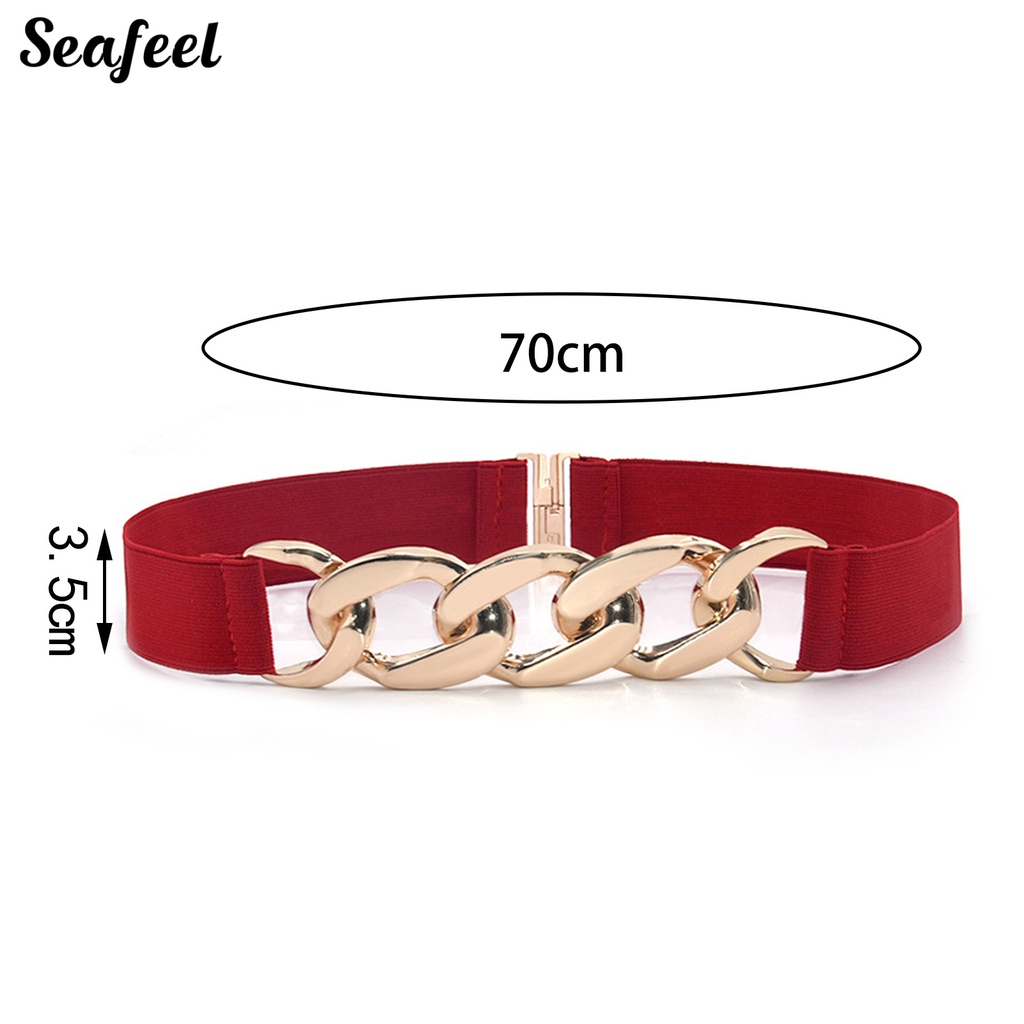 Thắt Lưng Dây Xích Kim Loại Mạ Vàng Thanh Lịch Cho Nữ