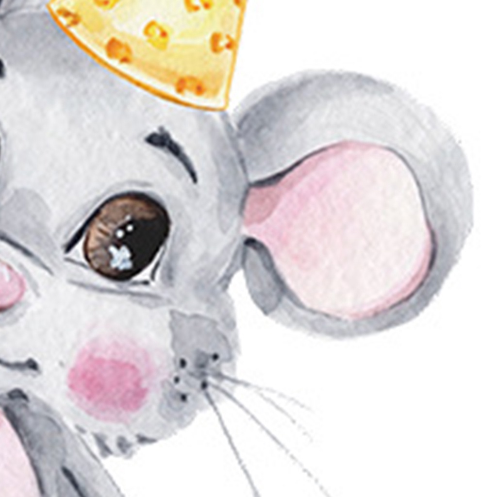 Miếng Dán Tường Trang Trí Hình Chuột Tự Dính Bằng PVC Chống Nước