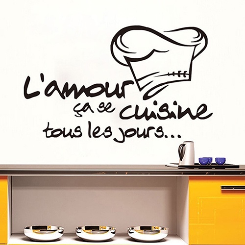Miếng Dán Tường Trang Trí Nhà Bếp In Chữ Tiếng Anh Độc Đáo