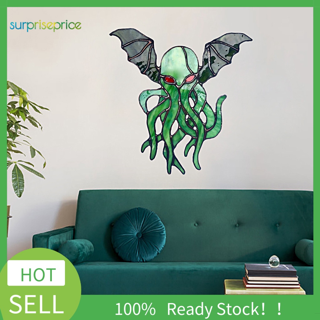 Miếng Dán Tường / Kính Cửa Sổ Bằng PVC Hình Bạch Tuộc Có Cánh Bắt Mắt Tháo Rời Được