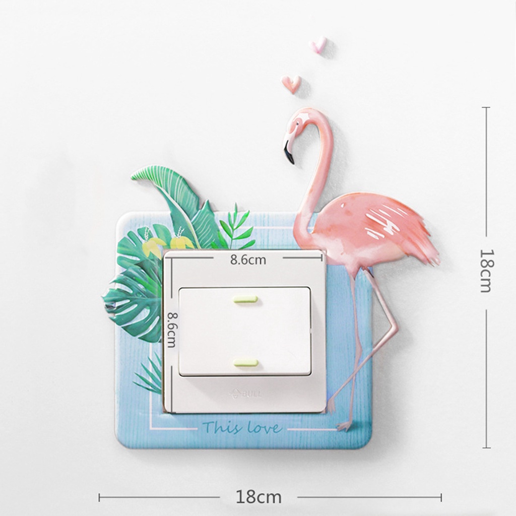 Miếng Dán Trang Trí Công Tắc Điện Hình Hoạt Hình Dạ Quang