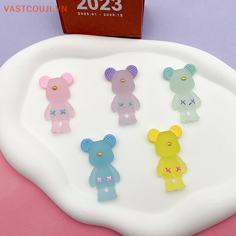 Set 10 Gấu Bông Phát Quang Trang Trí Sân Vườn / Nhà Búp Bê / Tiểu Cảnh DIY