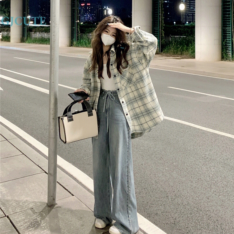 Áo Sơ Mi Dáng Rộng Họa Tiết Kẻ Sọc Phong Cách Pháp Thời Trang Mùa Xuân Mới Cho Nữ