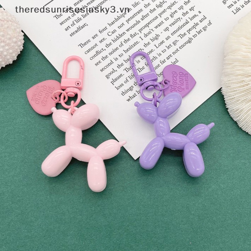 # # Móc Chìa Khóa Xe Hơi Dạng Thạch Đính Bóng Bay Chú Chó Thời Trang Punk Dành Cho Bạn Nữ / Túi Xách / Xe Hơi