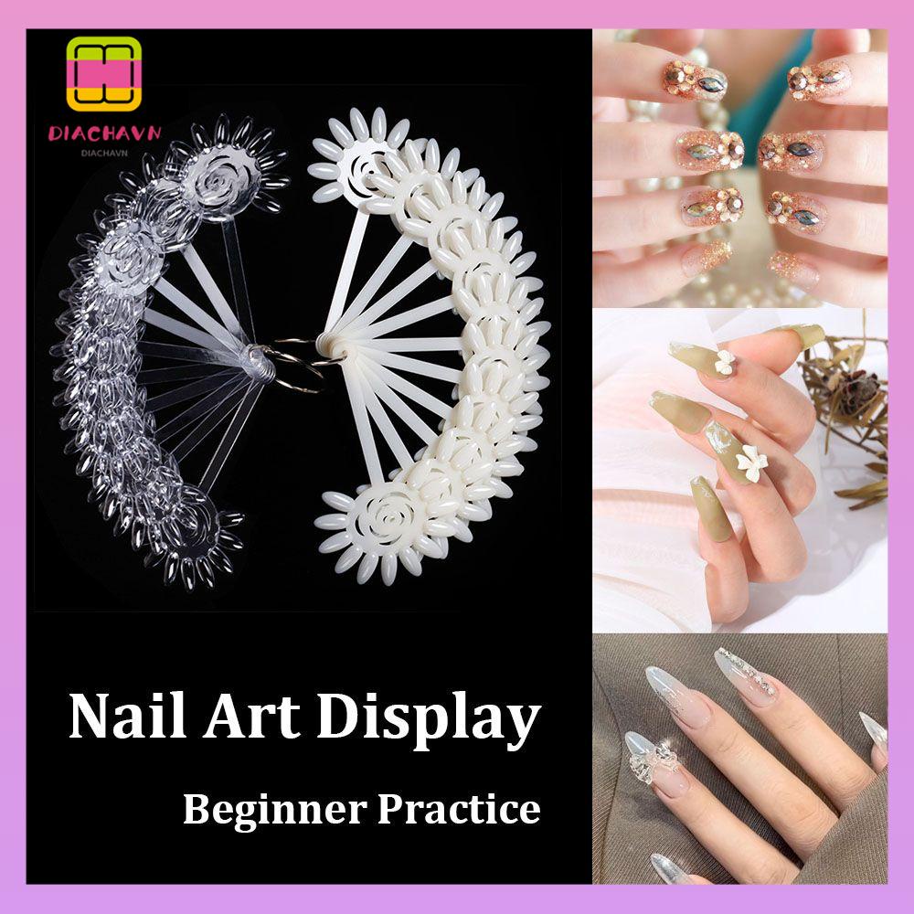 DIACHAVN Set 24 Móng Tay Giả Nhiều Màu Sắc Luyện Tập Làm Đẹp Cho Người Mới Bắt Đầu
