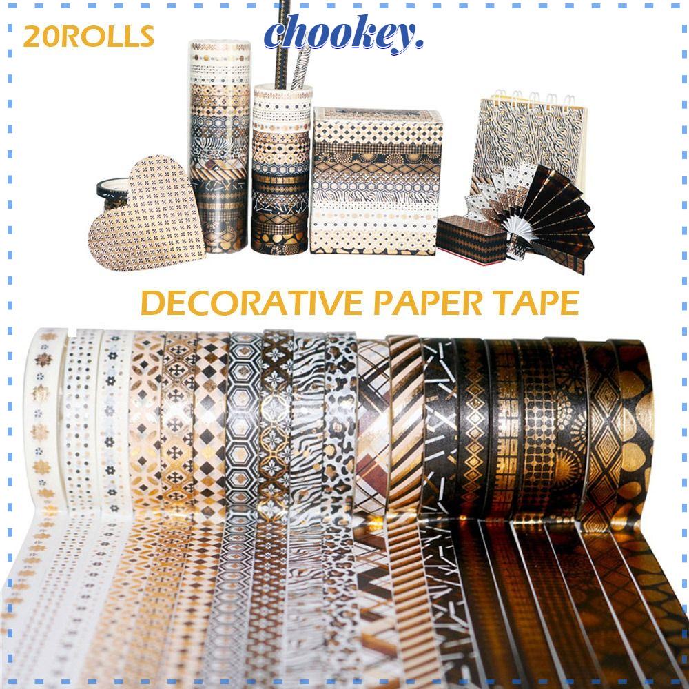 CHOOKEY 20 Cuộn Băng Keo Dán Trang Trí Thời Trang