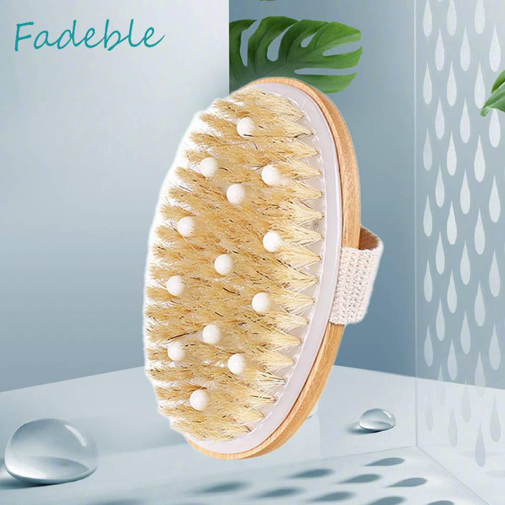 Bàn Chải Massage Lưng Bằng Gỗ Chống Trượt Tiện Dụng Cho Phòng Tắm