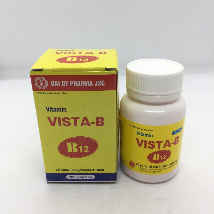 Vitamin VISTA B12 Đại uy Pharma lọ 100 viên