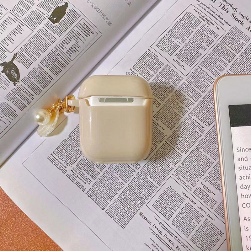 Vỏ Bảo Vệ Hộp Sạc Tai Nghe Bluetooth Airpods 1 2 3 PRO PRO2 Bằng TPU Mềm Bóng Màu Trơn Hình Mèo / Mơ 3D Dễ Thương