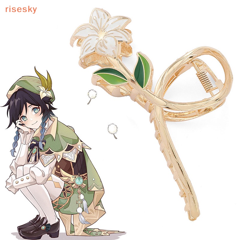 Kẹp Tóc Kim Loại Hình Cá Mập / Hoa Lily Thời Trang Cho Nữ