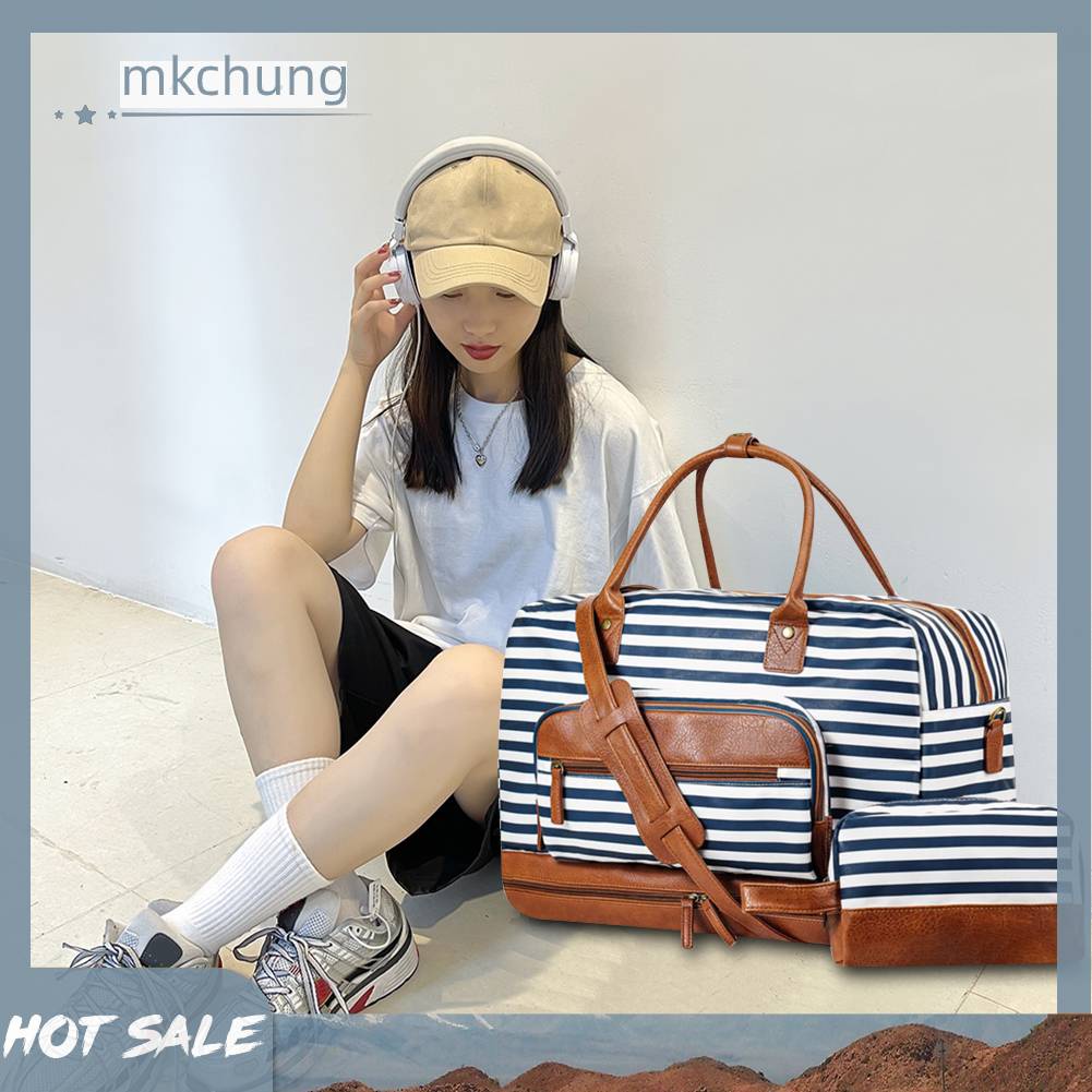 Túi Xách Canvas Cỡ Lớn Có Ngăn Đựng Đồ Khô / Ướt Tiện Dụng Cho Nam Và Nữ