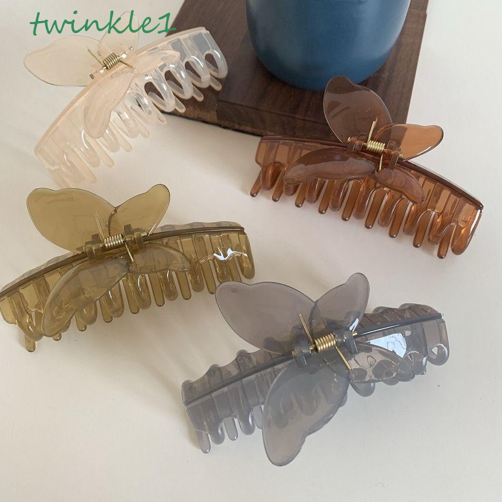 TWINKLE Kẹp Tóc Hình Cá Mập / Hình Học Lớn Thanh Lịch Cho Nữ