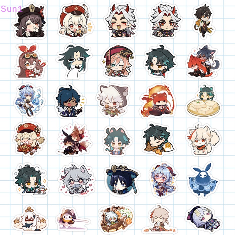 Sun1 &gt; 60 Miếng Dán Tủ Lạnh Chống Thấm Nước Họa Tiết Hoạt Hình Graffiti Sáng Tạo