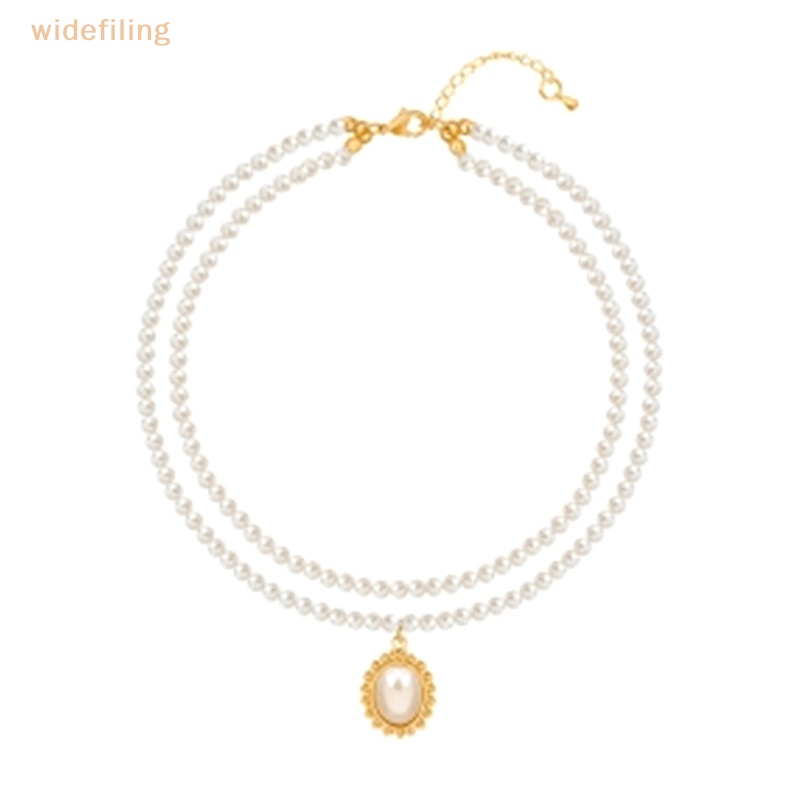 Vòng Cổ Choker Hai Lớp Đính Ngọc Trai Thanh Lịch Dành Cho Nữ