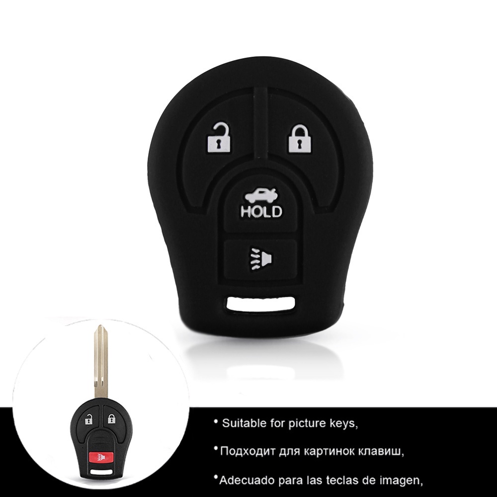 Vỏ Silicon Bảo Vệ Chìa Khóa Xe Hơi Nissan March Almer Navara Nissan Micra Qashqai Maxima Altima Sentra Versa Ốp