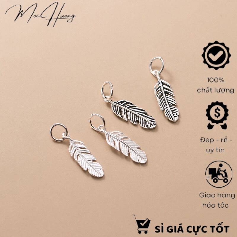 [S925] Charm bạc lông vũ - MH229 MOCHUONGJEWELRY