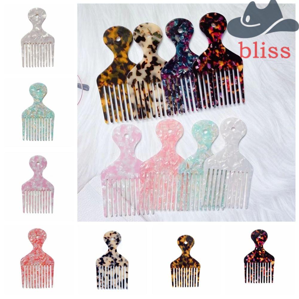 BLISS Lược Chải Tóc Xoăn Dài Chống Tĩnh Điện Thiết Kế Họa Tiết Da Báo Phong Cách Hàn Quốc