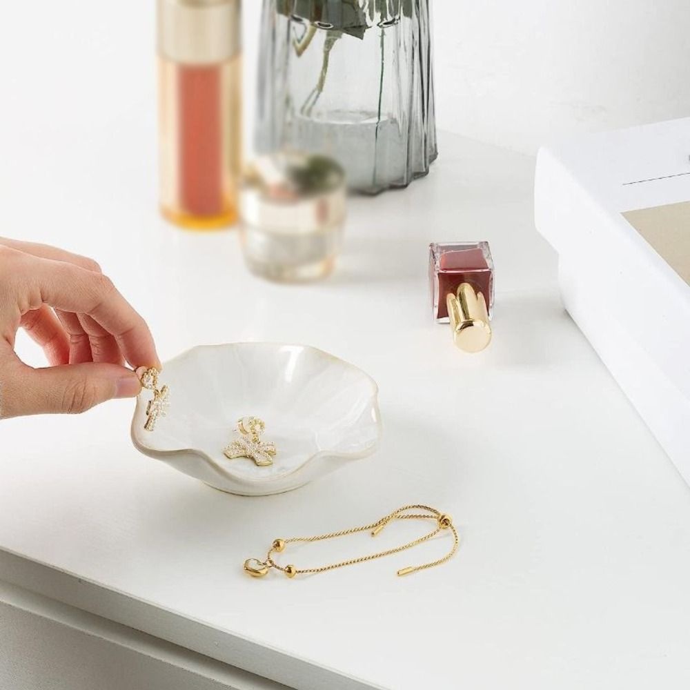 LAKAMIER Khay Sứ 4.33in Màu Xanh Lục Bảo Dễ Lau Chùi