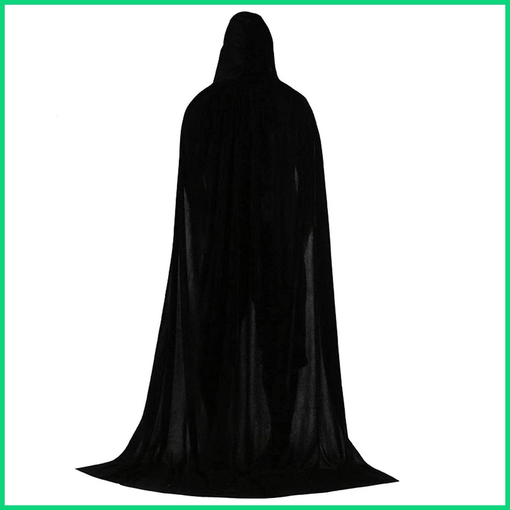 Áo Choàng Nhung Dài Có Mũ Trùm Đầu Hóa Trang Halloween Giáng Sinh