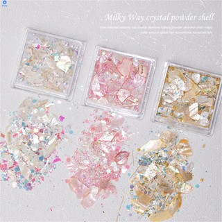Nail lấp lánh Sequins Sequins Nail Art Powder Gel Ba Lan Trang trí móng tay Phụ kiện làm móng 【bluey】