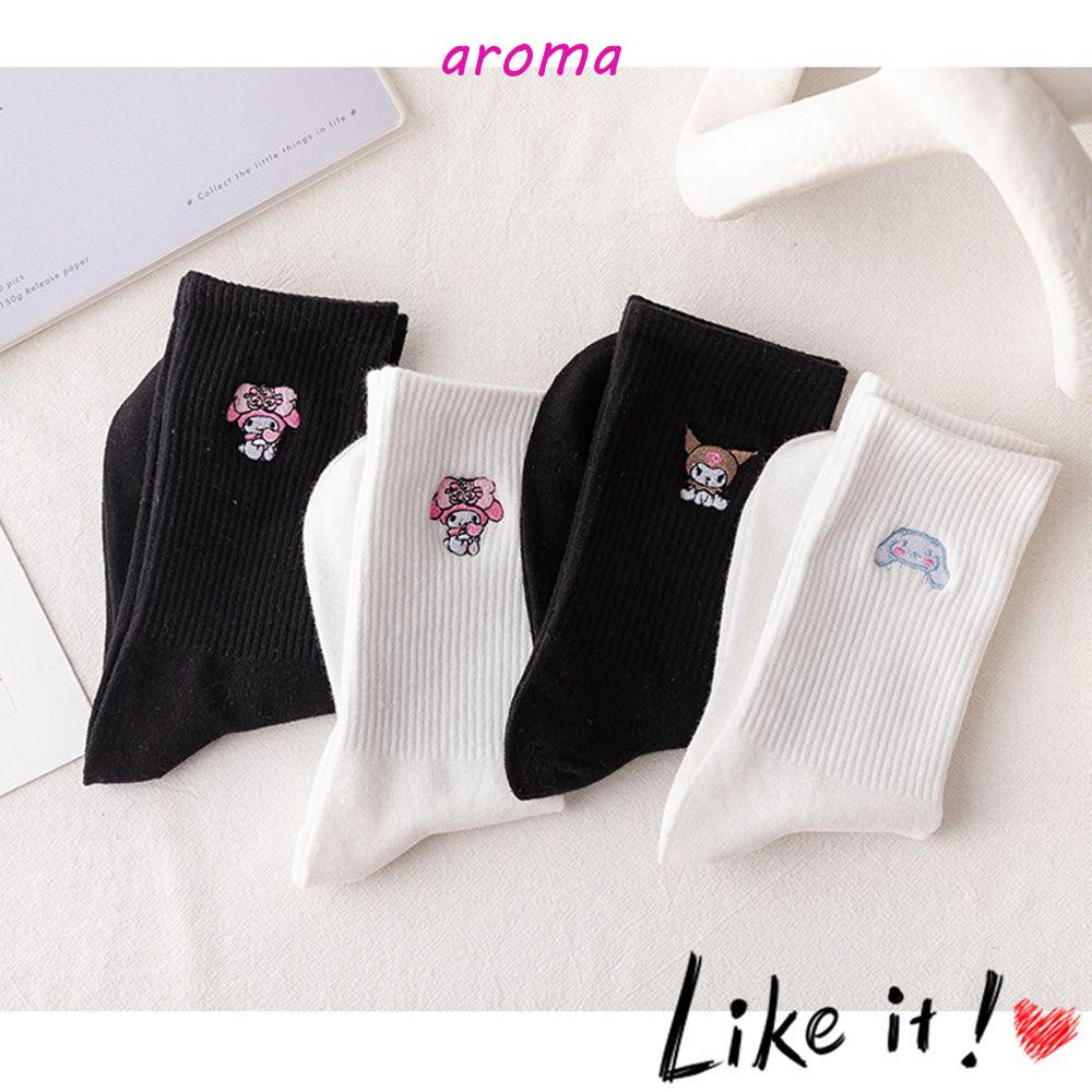 AROMA Vớ Cotton Thể Thao Thoáng Khí Thoải Mái Màu Sắc Đơn Giản