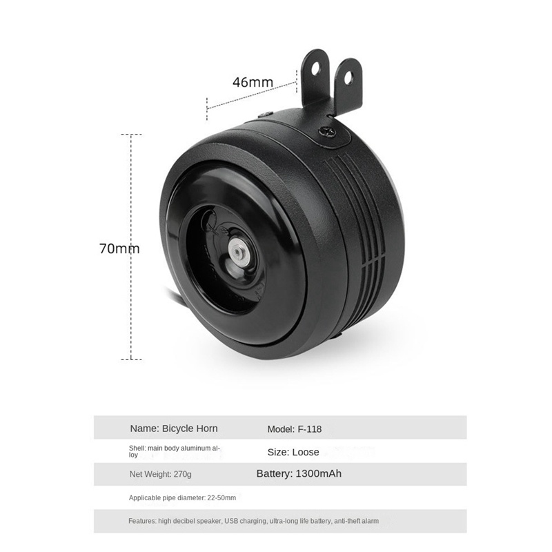 1 Bộ Kèn Trumpet Báo Động Chống Trộm Bằng Hợp Kim Nhôm + Nhựa + Hợp Kim Nhôm Điều Khiển Từ Xa Cho