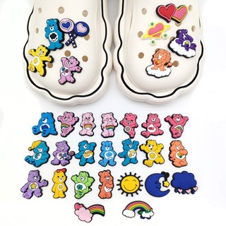 Gấu nhiều màu dễ thương sticker dép crocs charm crocs jibbitz để trang trí dép chữ h crocs dép lê dép tổ ong