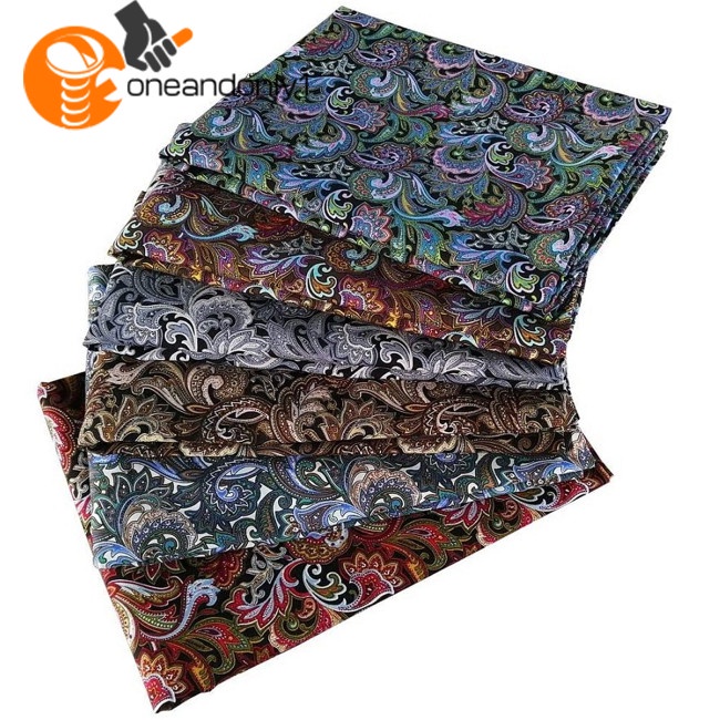 Bộ 6 Tấm Vải Cotton Họa Tiết Hoa Đầy Màu Sắc Dùng May Vá Thủ Công